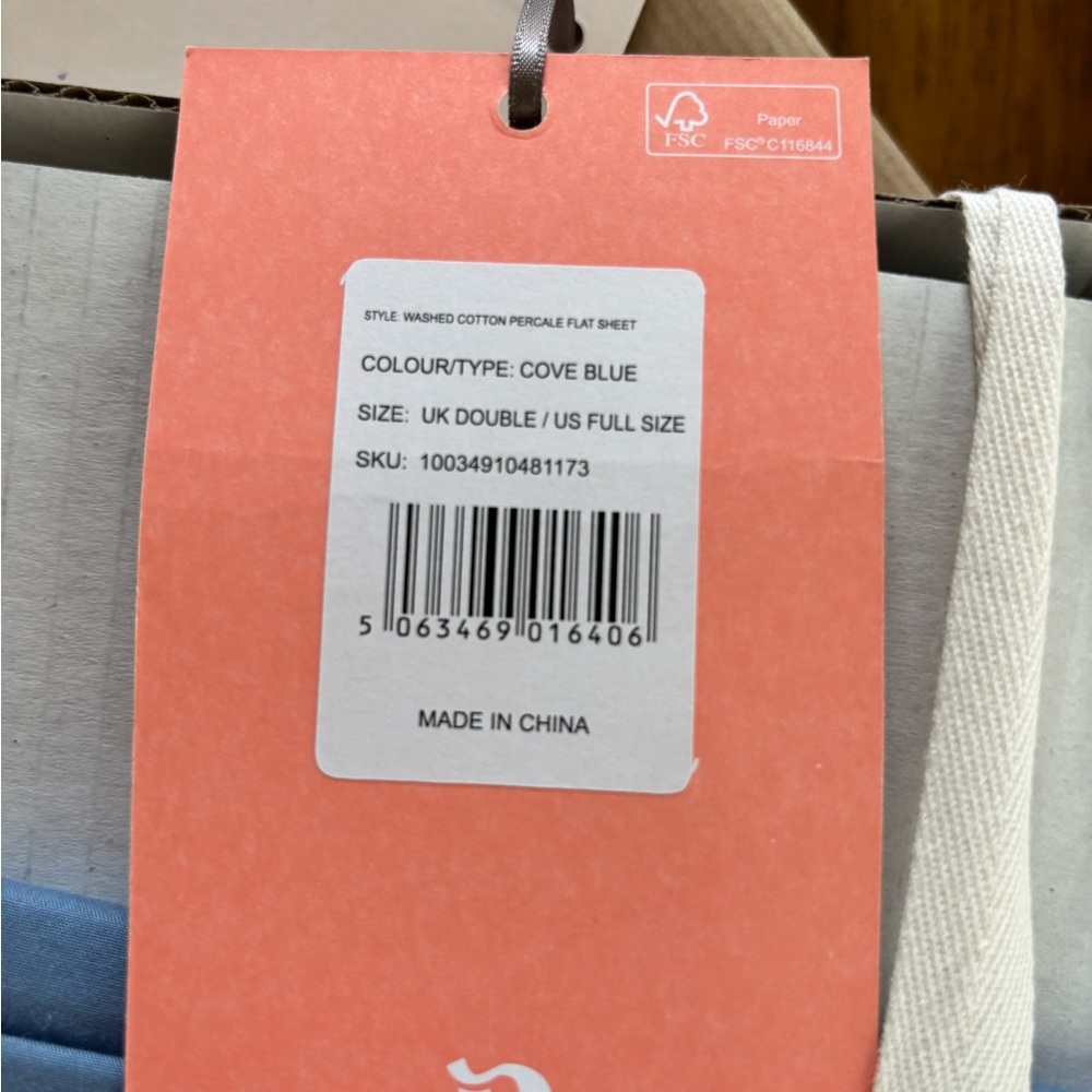 Piglet in Bed Cotton Percale Cove Blue Sheet - Picture 2 of 3